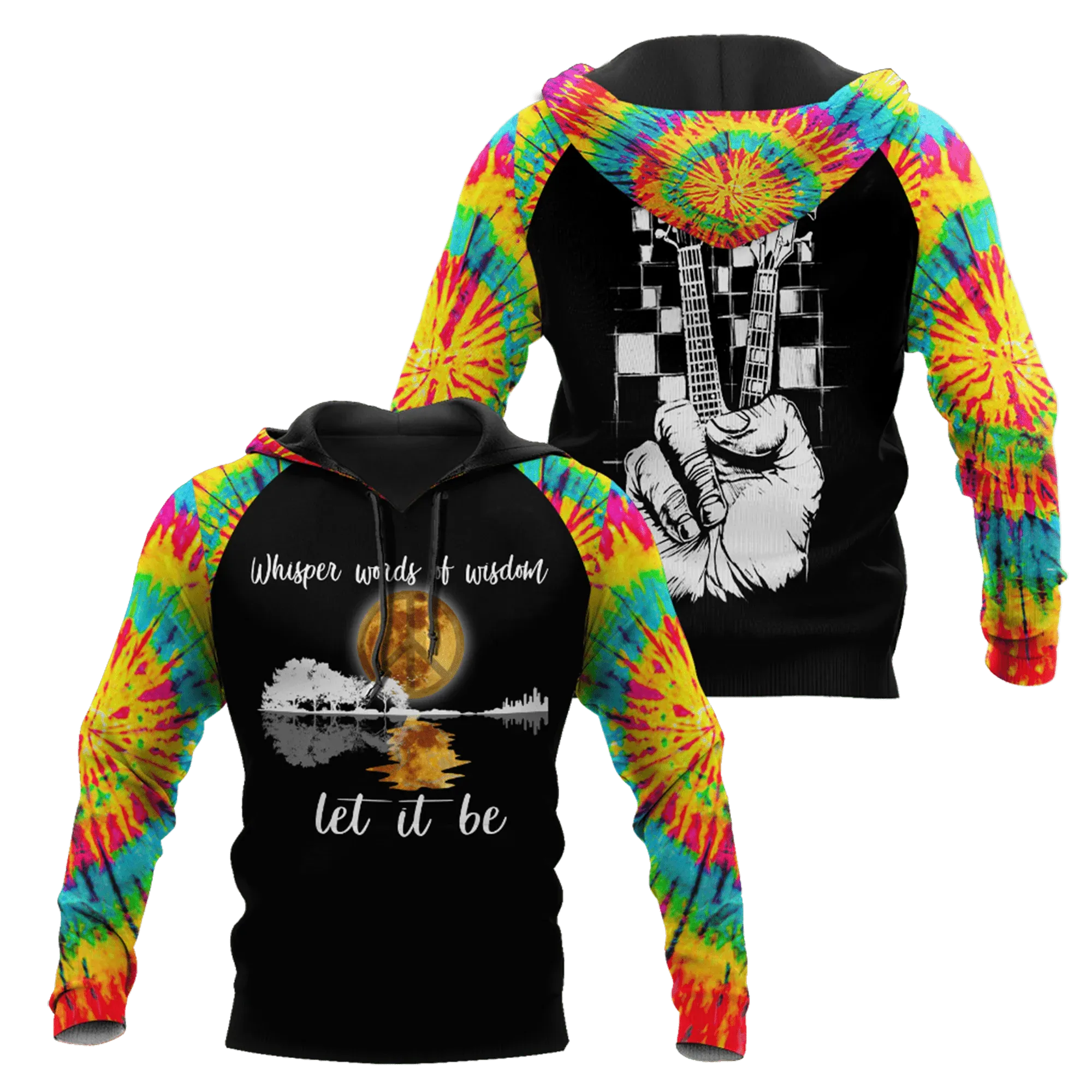 3D All Over Print Hoodie For Hippie Men And Women, Whisper Words Of Wisdom Hippie Hoodies