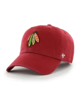 47 Brand Chicago Blackhawks Red Clean Up Adjustable Snapback Cap