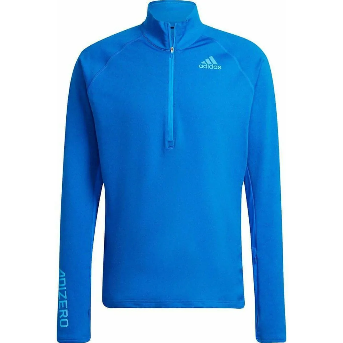 adidas Adizero Half Zip Long Sleeve Mens Running Top - Blue