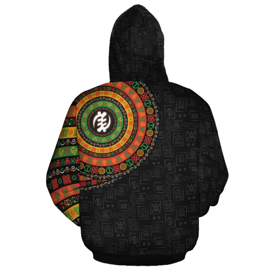 Adinkra Symbols Print Sleeve All-over Hoodie