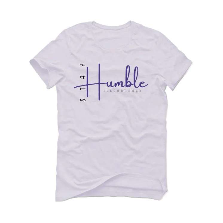 AIR JORDAN 3 "DARK IRIS" White T-Shirt (Stay Humble)