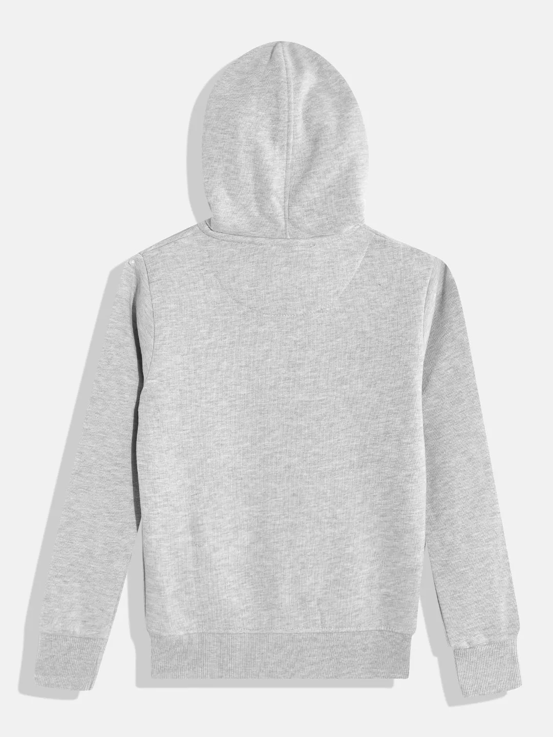 Alcis Boys Grey Solid Hooded Sweatshirt