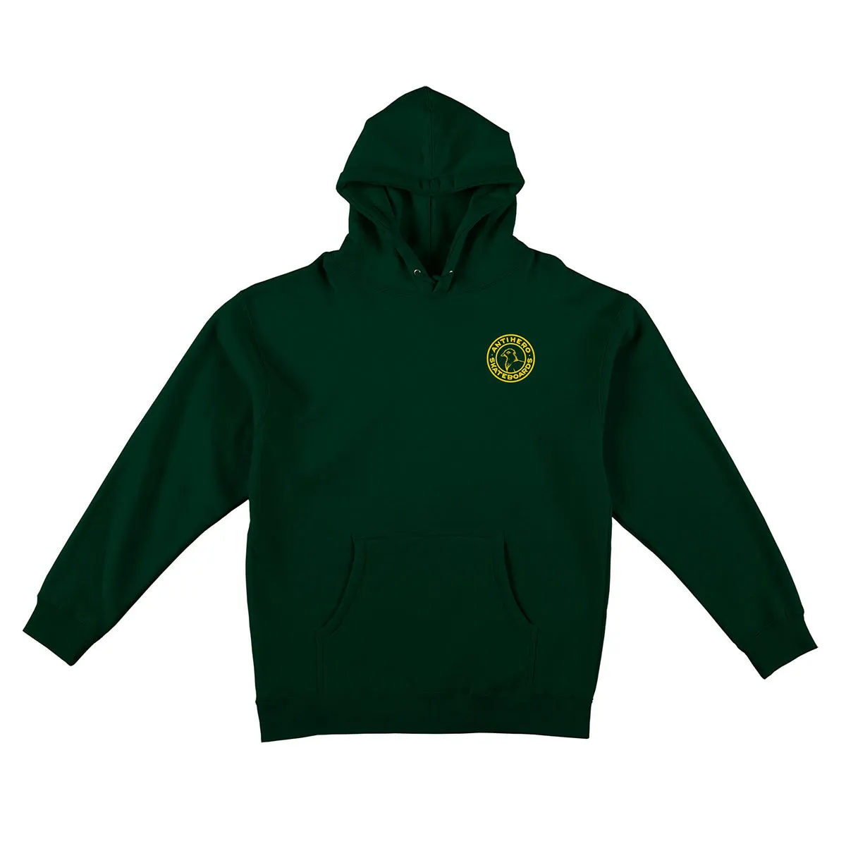 Anti Hero - Basic Pigeon Round Embroidered Hoodie Dark Green