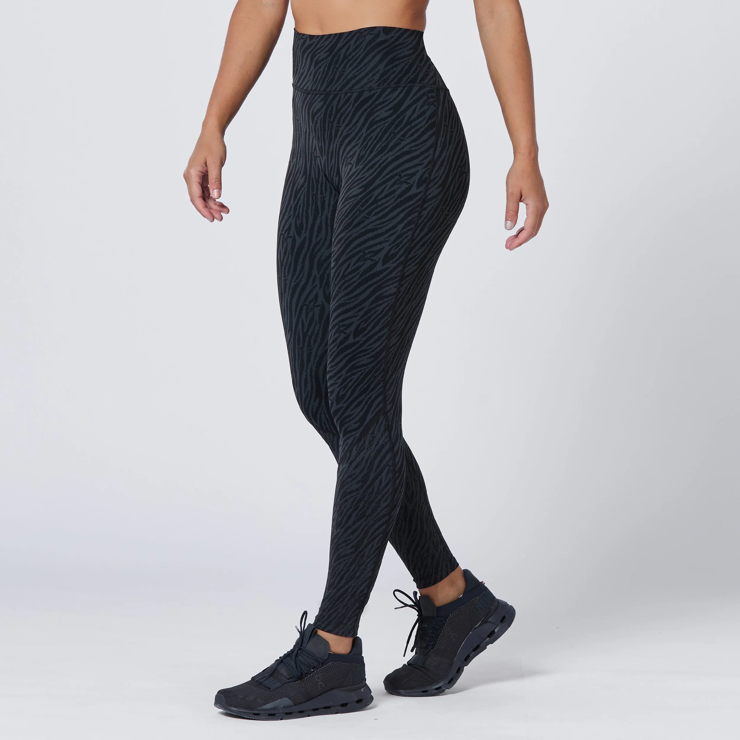 Anti-Slip Leggings 27" - Black Print