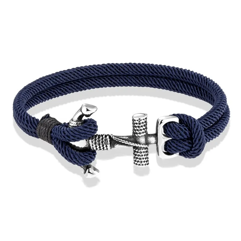 Ashore Shop Waterproof Anchor Bracelets Men Double Strand Nautical Survival Rope Bracelet For Women Stainless Steel