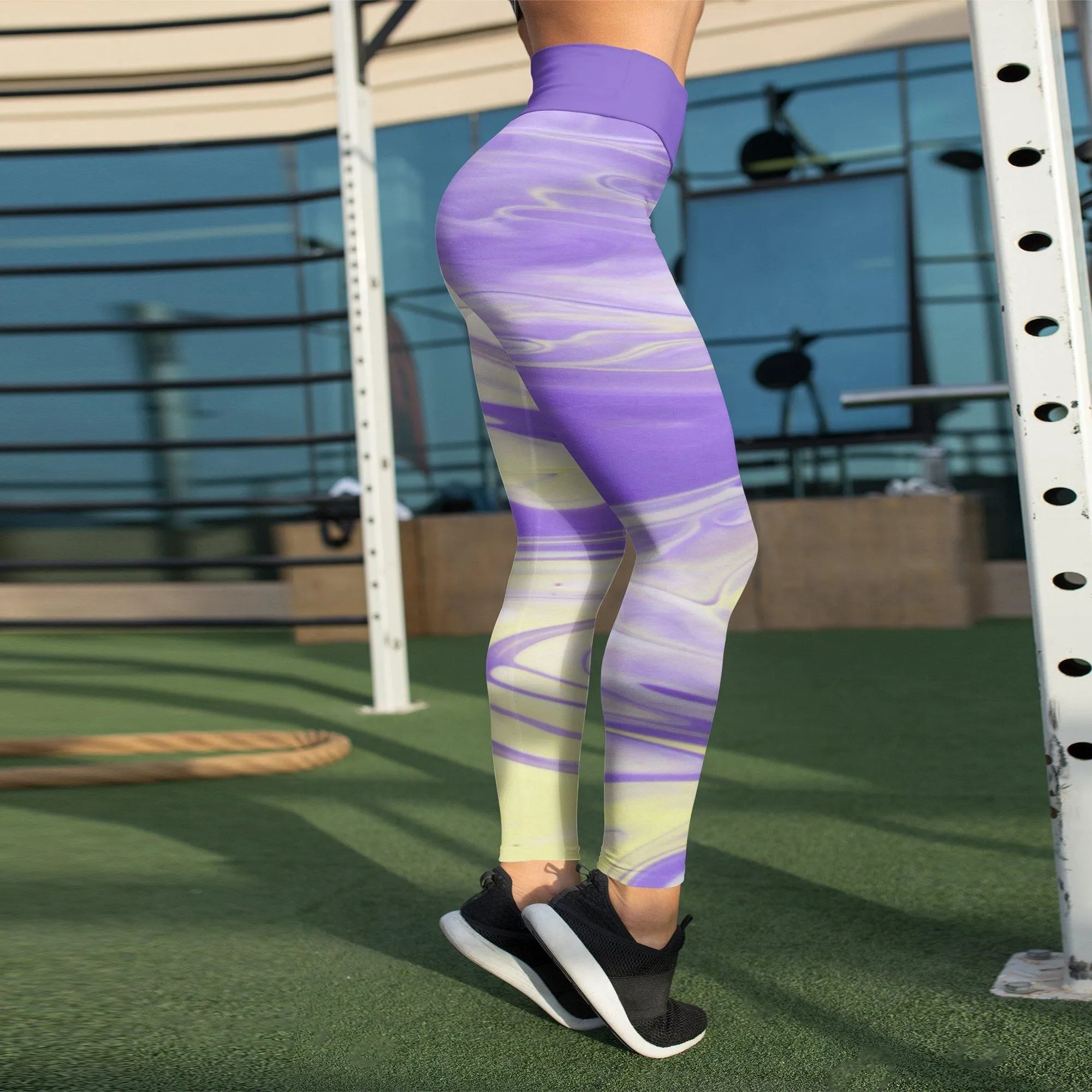 Beverly Purple Liquid Leggings