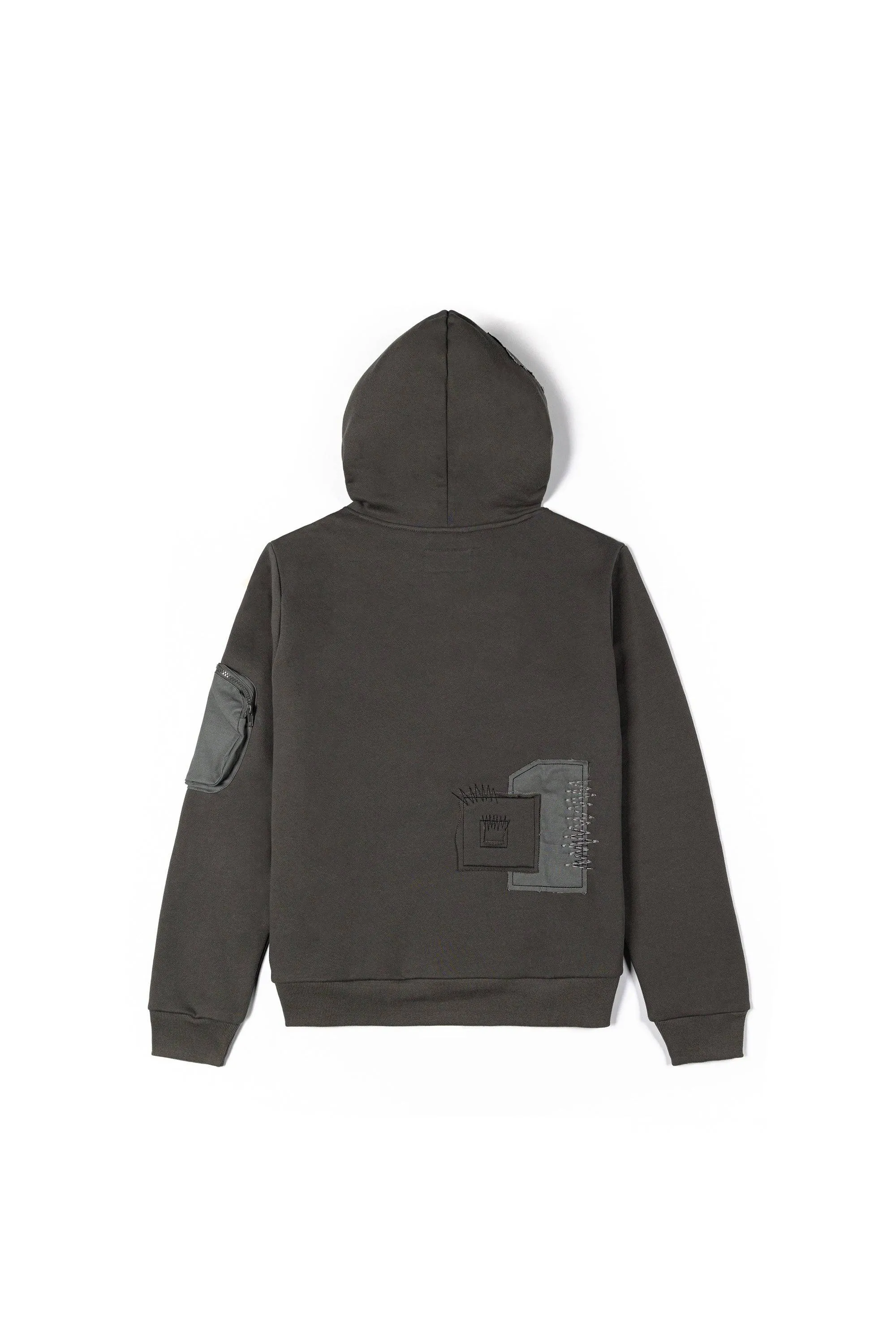 Big and Tall Utility Fashion Fleece Hoodie - Dark Olive