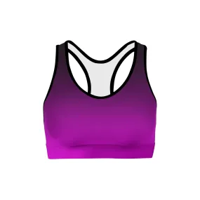 Black Pink Ombre Sports Bra