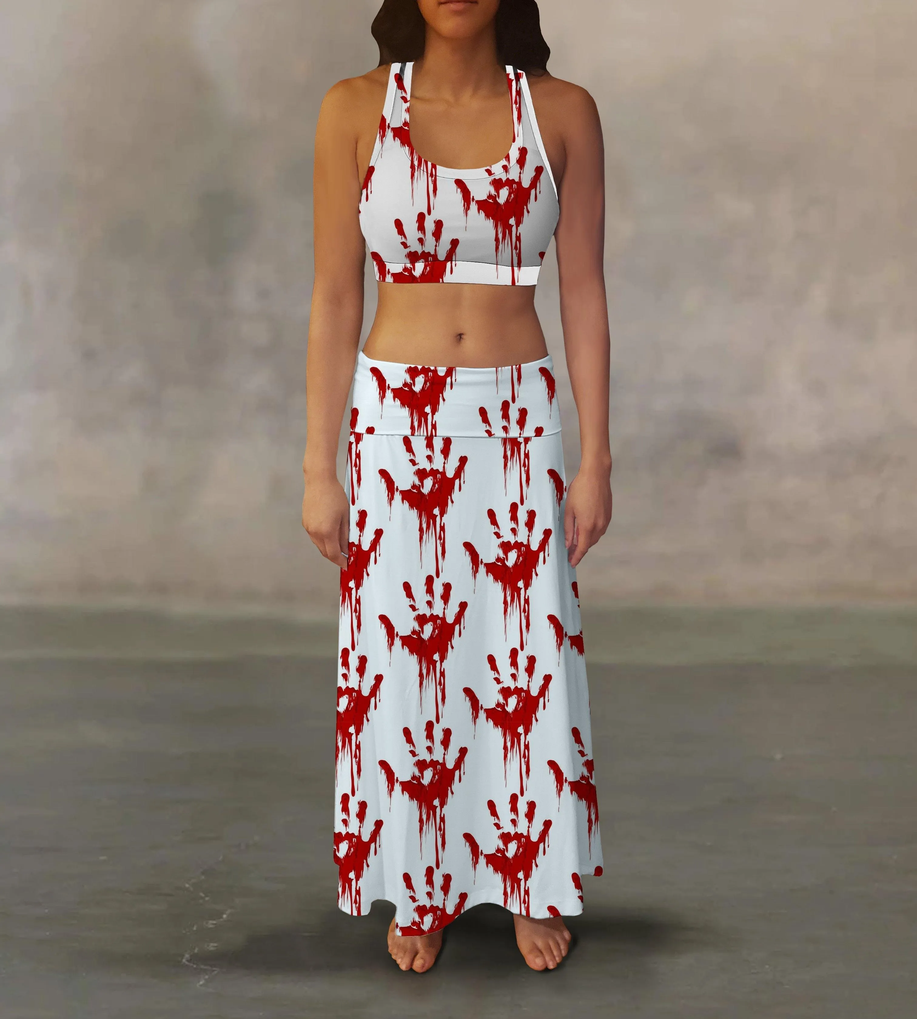 Bloody Hands Maxi Skirt