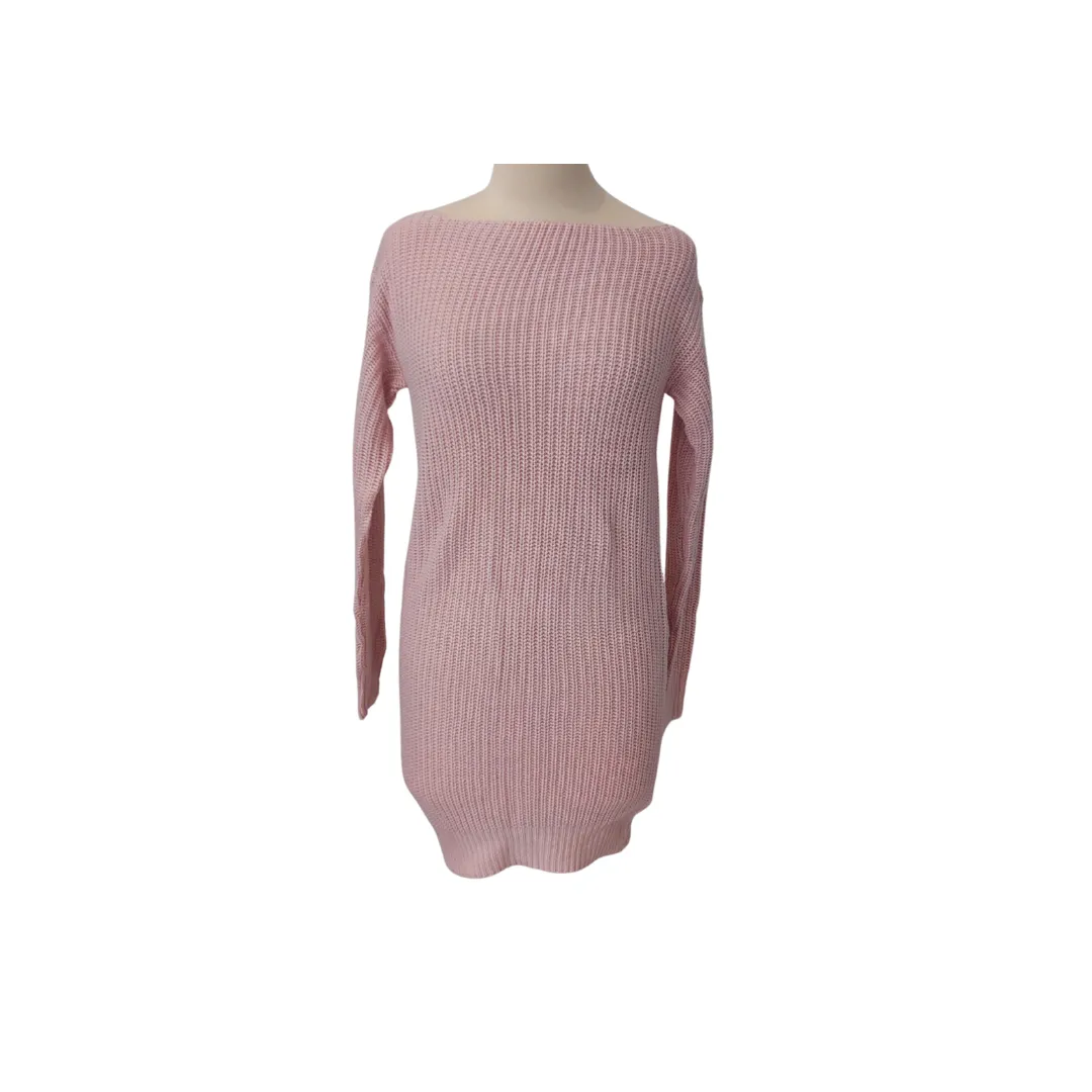 Boohoo Light Pink Knit Sweater Dress | Pre Loved |