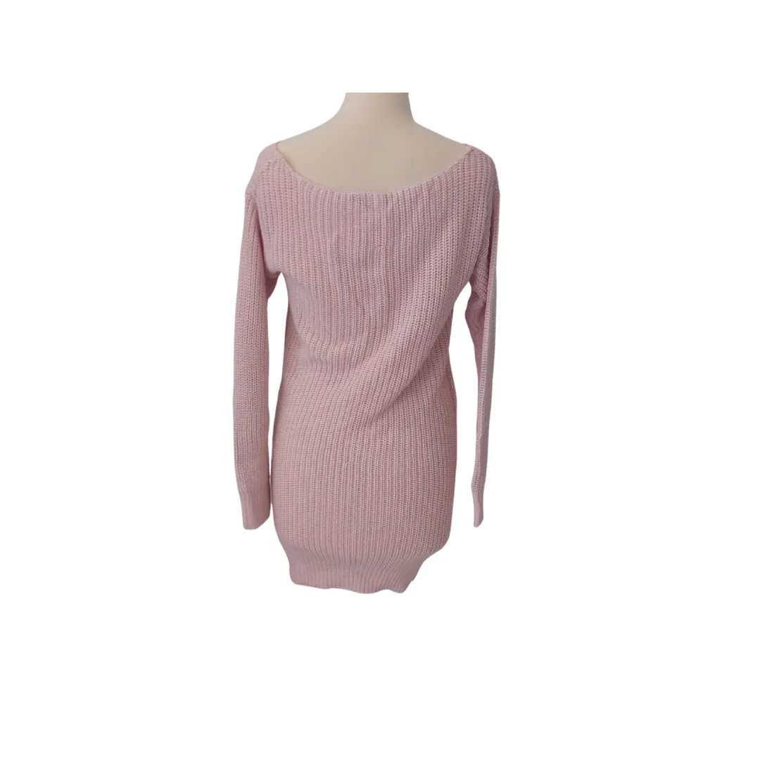 Boohoo Light Pink Knit Sweater Dress | Pre Loved |