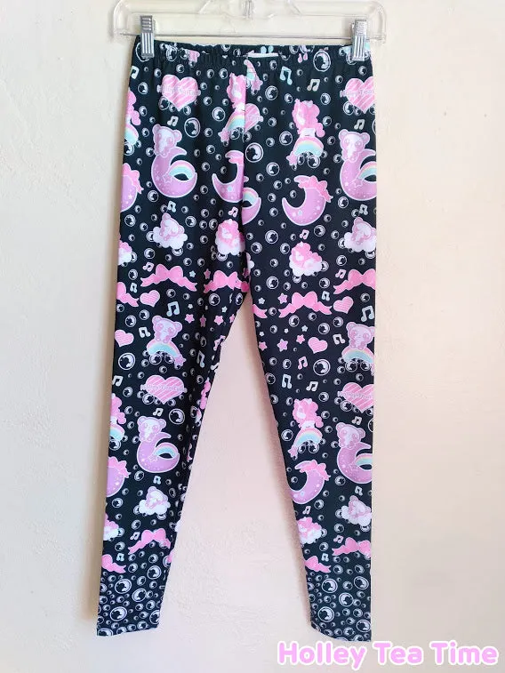 Bubbly Dreams black leggings [made to order]