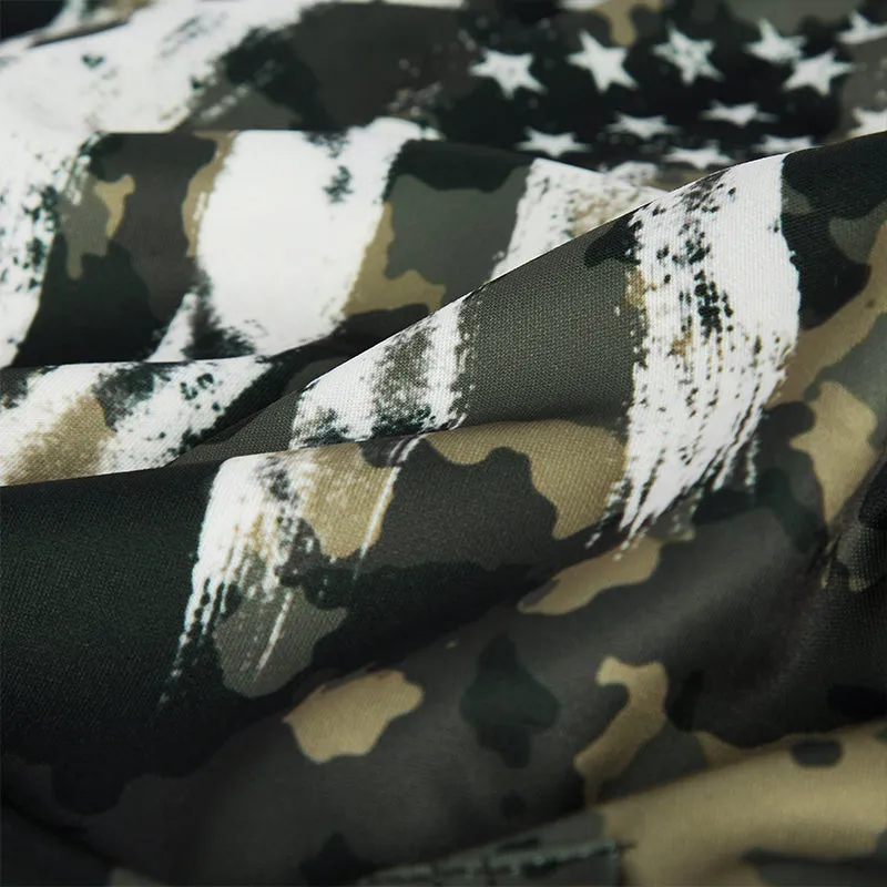 CAMO USA FLAG PRINTED HOODIE