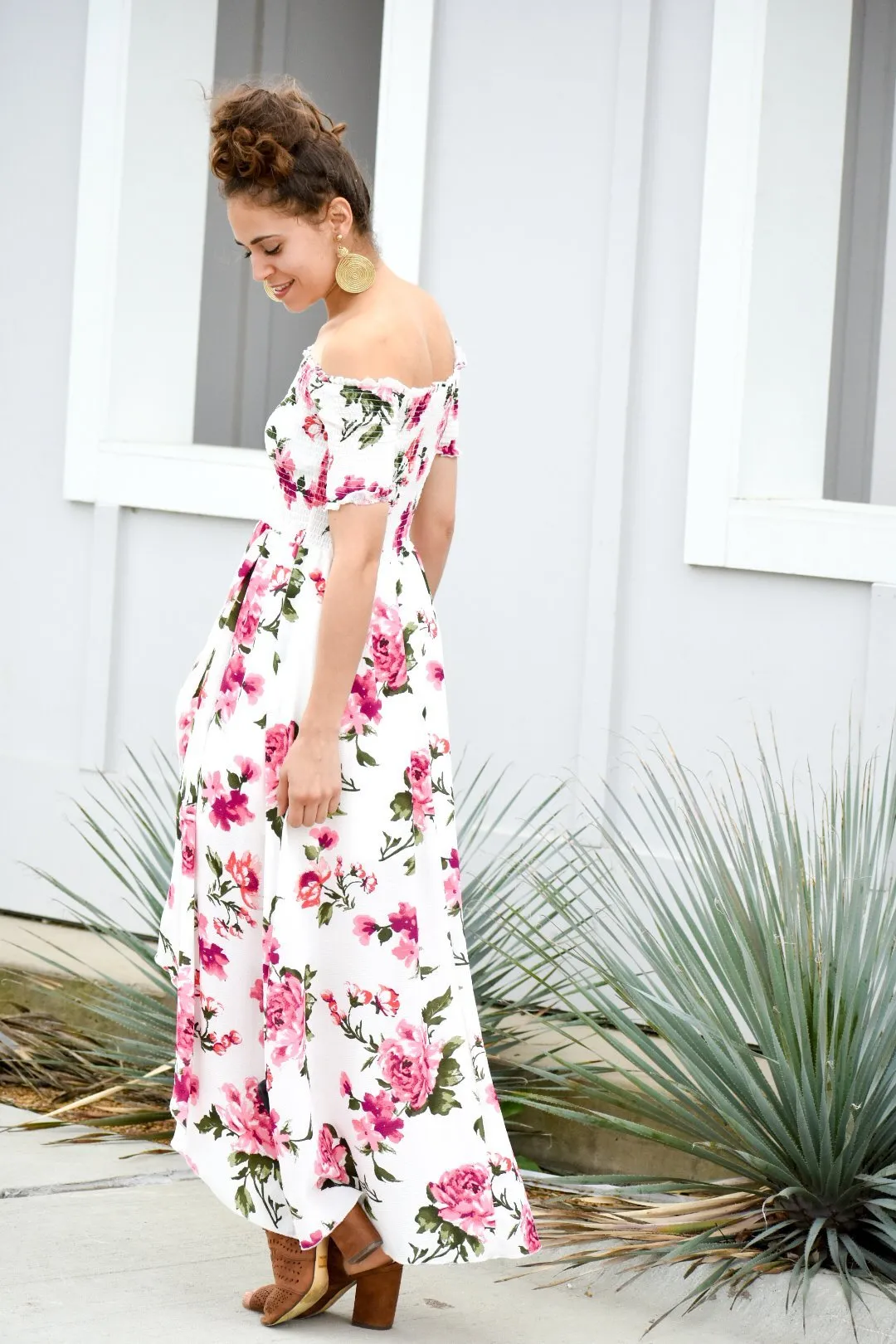 Can't Contain White Floral Dress