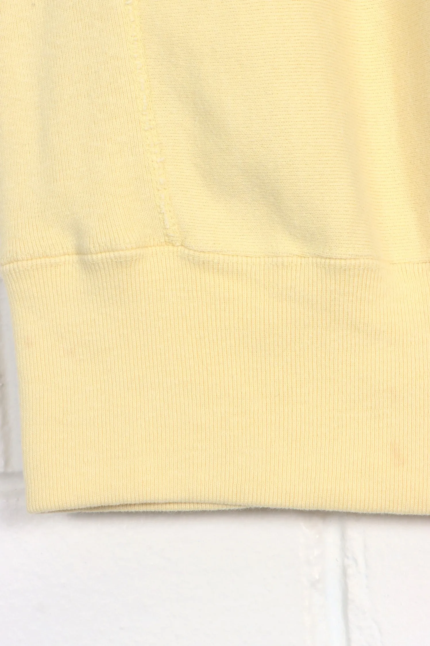 CHAMPION Reverse Weave Light Yellow Sweatshirt USA Made (L)