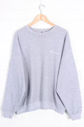 CHAMPION Spell Out Logo Grey Sweatshirt (XL)