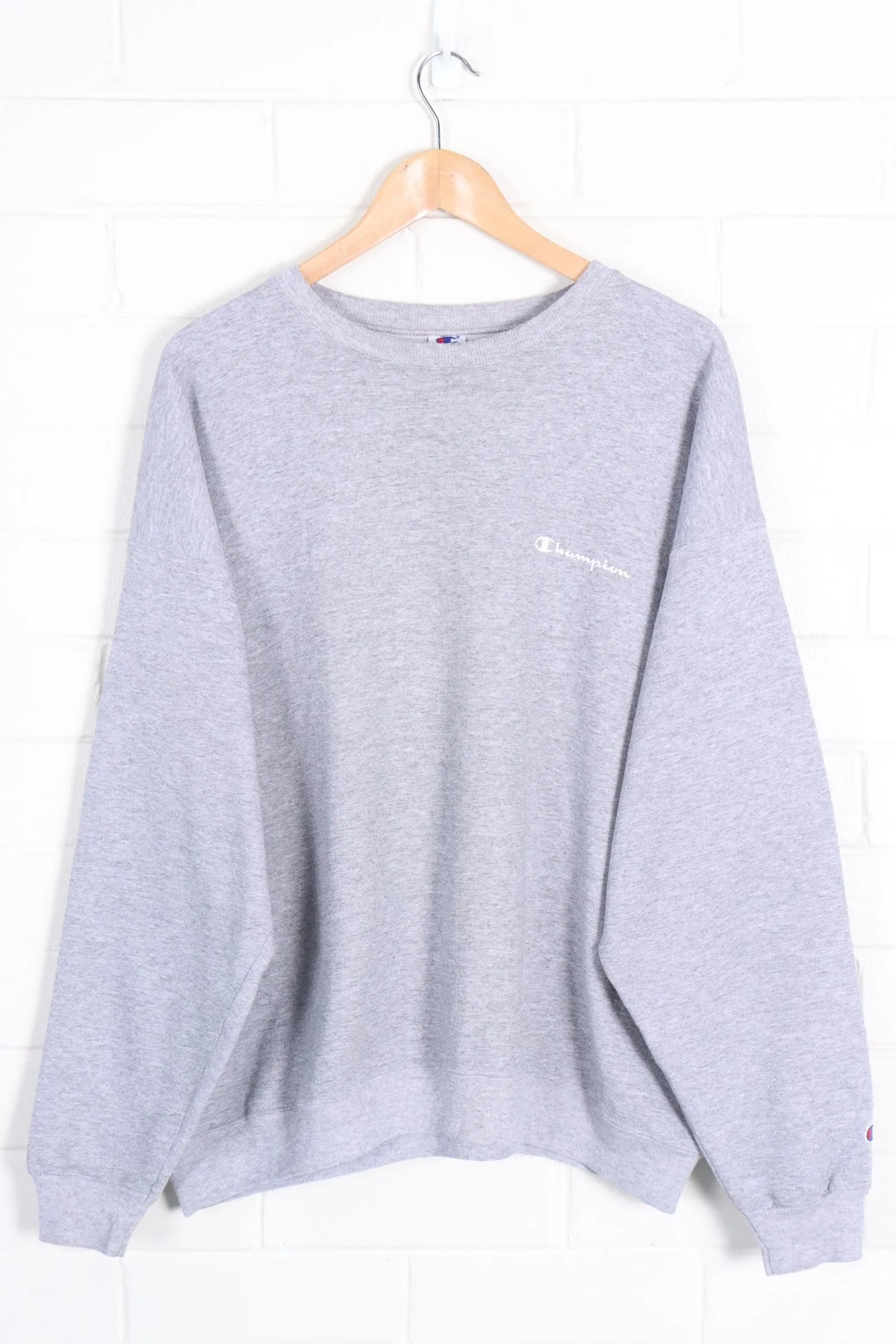 CHAMPION Spell Out Logo Grey Sweatshirt (XL)