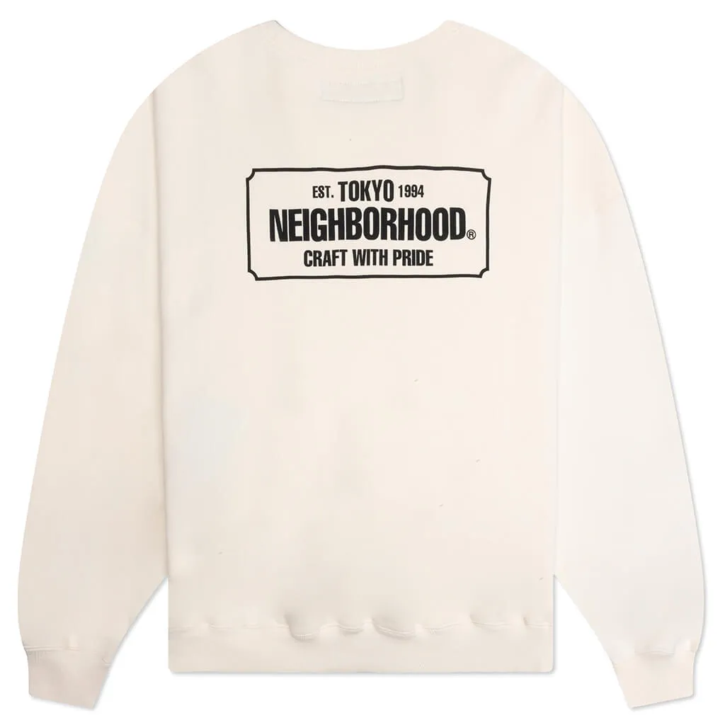 Classic L/S CO Crewneck - Off White