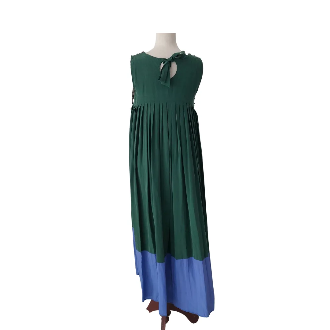 Cleio Muse Green and Blue Beaded Maxi Dress | Pre Loved |