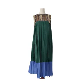 Cleio Muse Green and Blue Beaded Maxi Dress | Pre Loved |