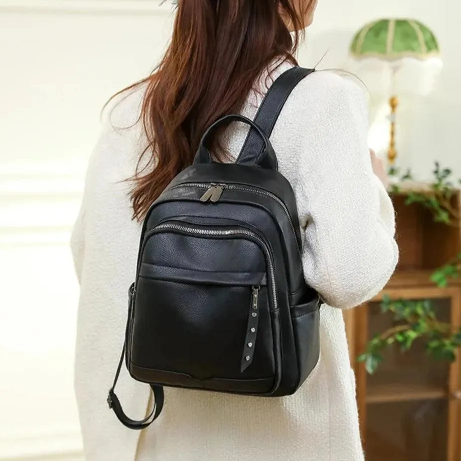 Cool OCB123 Women's Soft Leather Backpack: Shoulder Bags