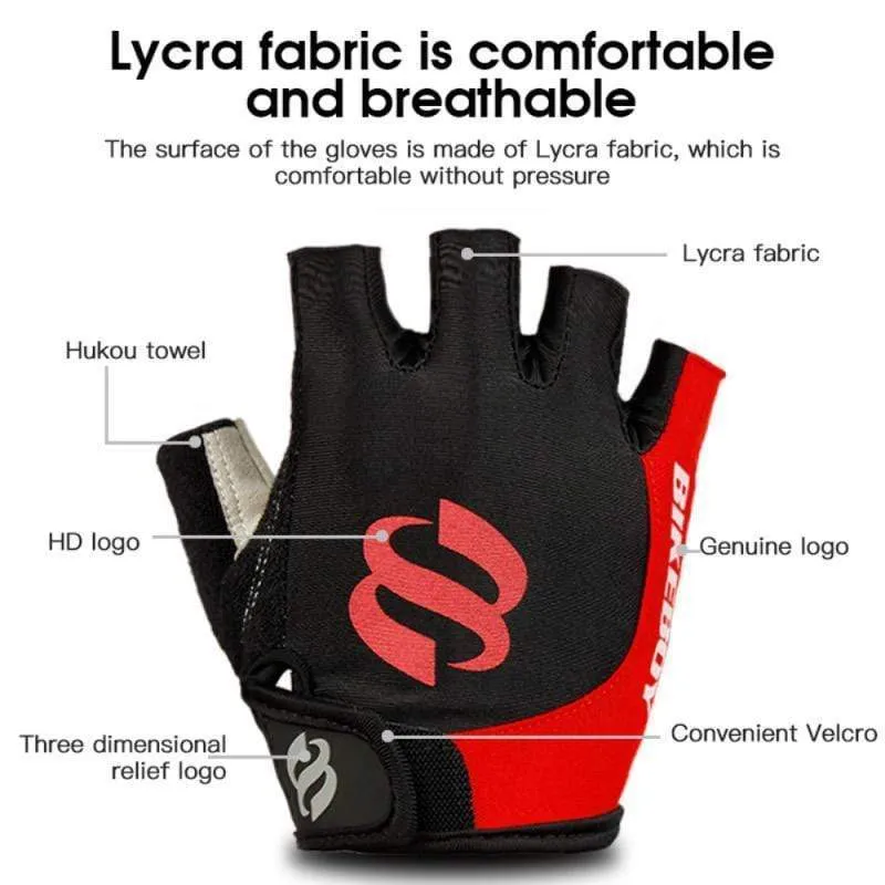 Cycling Bicycle Gloves Half Finger Outdoor Sports Gloves For Men Women Gel Pad Breathable MTB Road Racing Riding Cycling Gloves