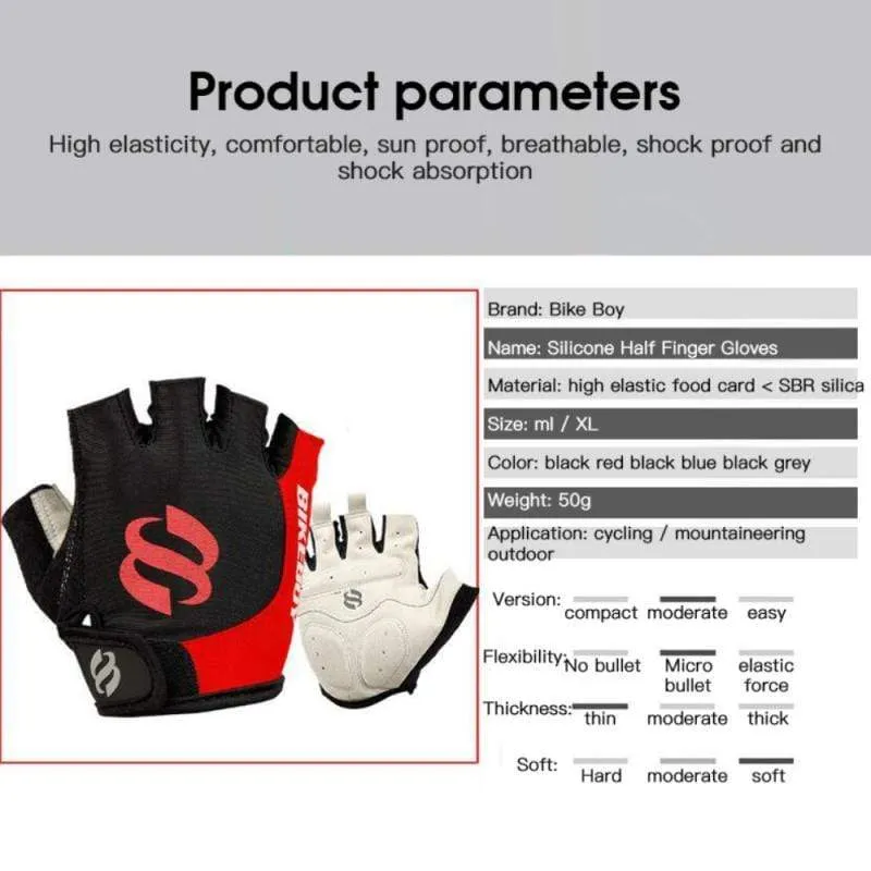 Cycling Bicycle Gloves Half Finger Outdoor Sports Gloves For Men Women Gel Pad Breathable MTB Road Racing Riding Cycling Gloves