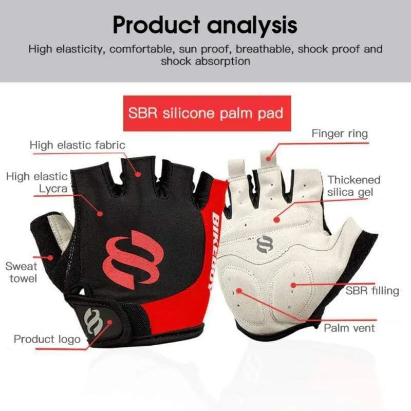 Cycling Bicycle Gloves Half Finger Outdoor Sports Gloves For Men Women Gel Pad Breathable MTB Road Racing Riding Cycling Gloves