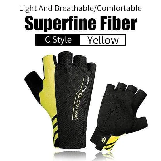 Cycling Gloves Half Finger Anti Slip Shockproof Bike Gloves Gel Pad Summer Women Men Sports MTB Road Bicycle Gloves