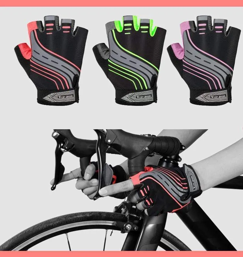 Cycling Gloves Half Finger Anti Slip Shockproof Bike Gloves Gel Pad Summer Women Men Sports MTB Road Bicycle Gloves