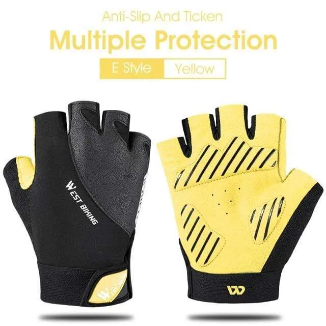 Cycling Gloves Half Finger Anti Slip Shockproof Bike Gloves Gel Pad Summer Women Men Sports MTB Road Bicycle Gloves