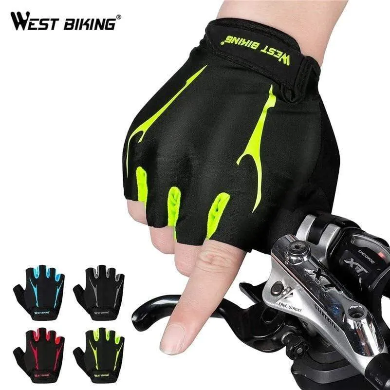 Cycling Gloves Half Finger Anti Slip Shockproof Bike Gloves Gel Pad Summer Women Men Sports MTB Road Bicycle Gloves