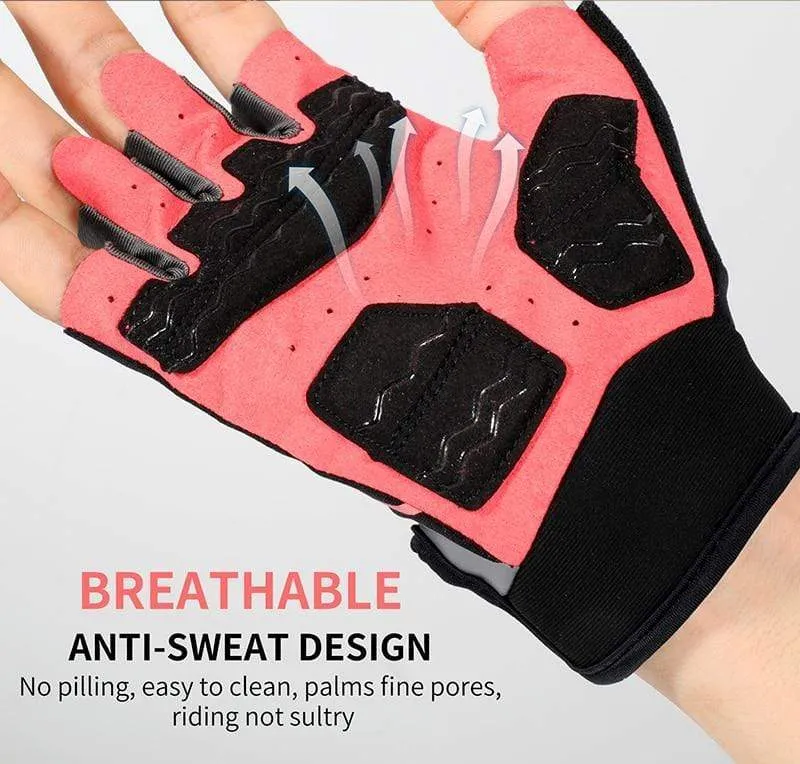 Cycling Gloves Half Finger Anti Slip Shockproof Bike Gloves Gel Pad Summer Women Men Sports MTB Road Bicycle Gloves