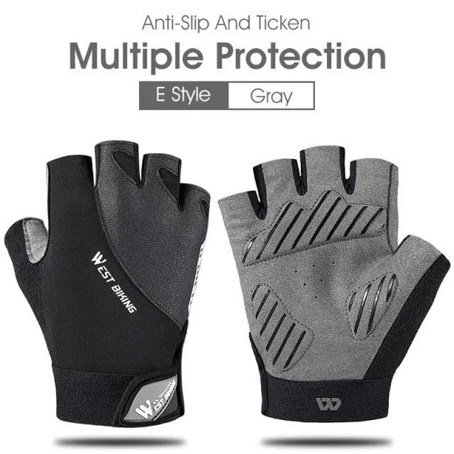 Cycling Gloves Half Finger Anti Slip Shockproof Bike Gloves Gel Pad Summer Women Men Sports MTB Road Bicycle Gloves