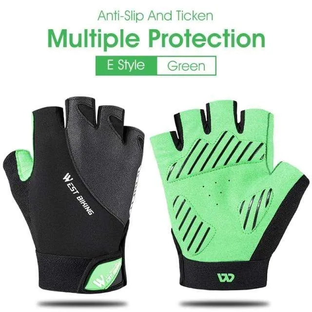 Cycling Gloves Half Finger Anti Slip Shockproof Bike Gloves Gel Pad Summer Women Men Sports MTB Road Bicycle Gloves