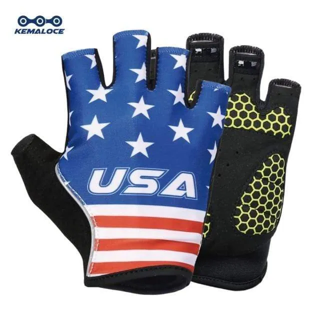 Cycling Gloves Men Women Road Racing Half Finger Summer Mittens Non-Slip Reflective Outdoor Sport Adult MTB Bike Glove