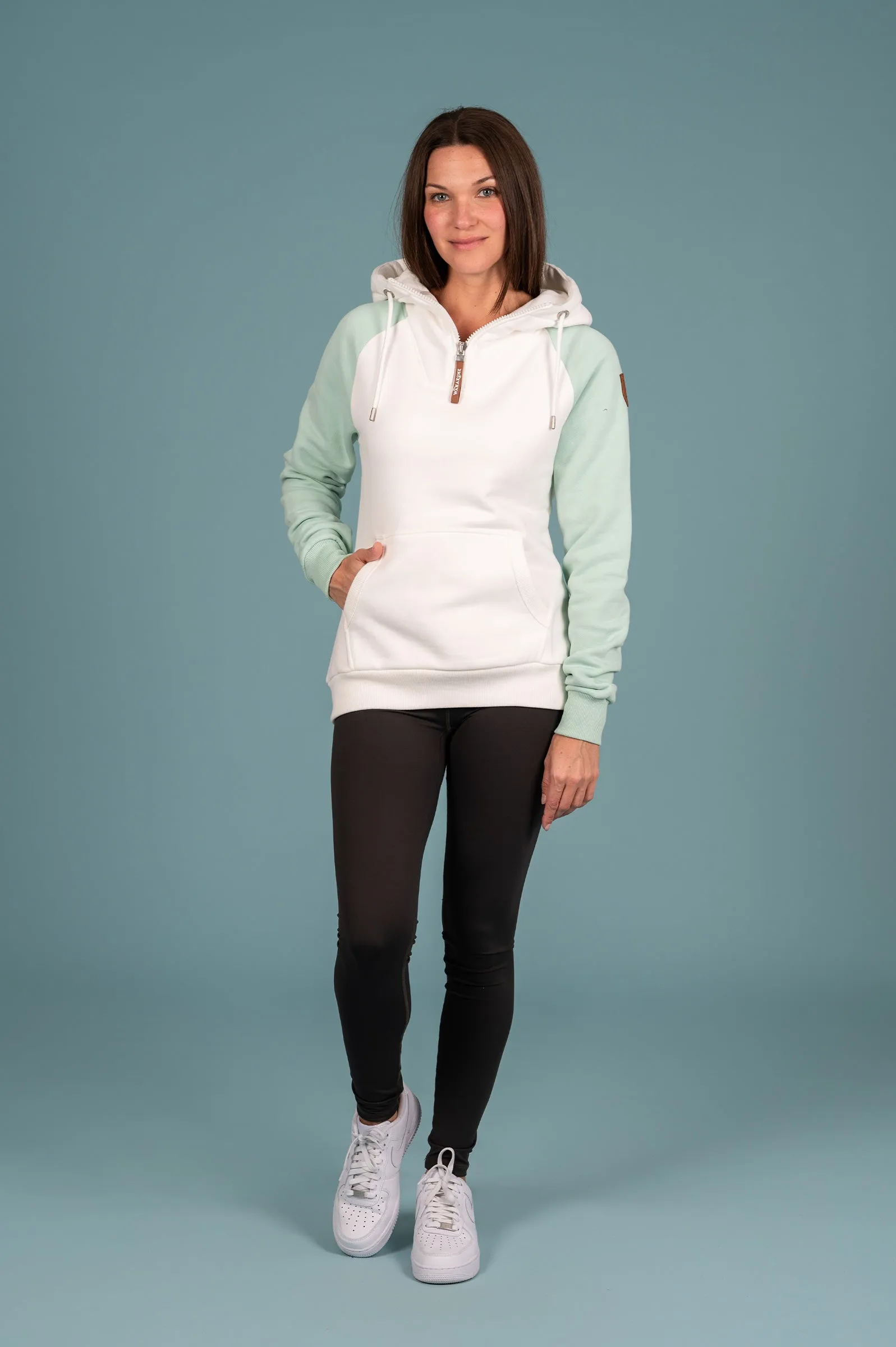 Faith Half-Zip Hoodie Lichen Ivory