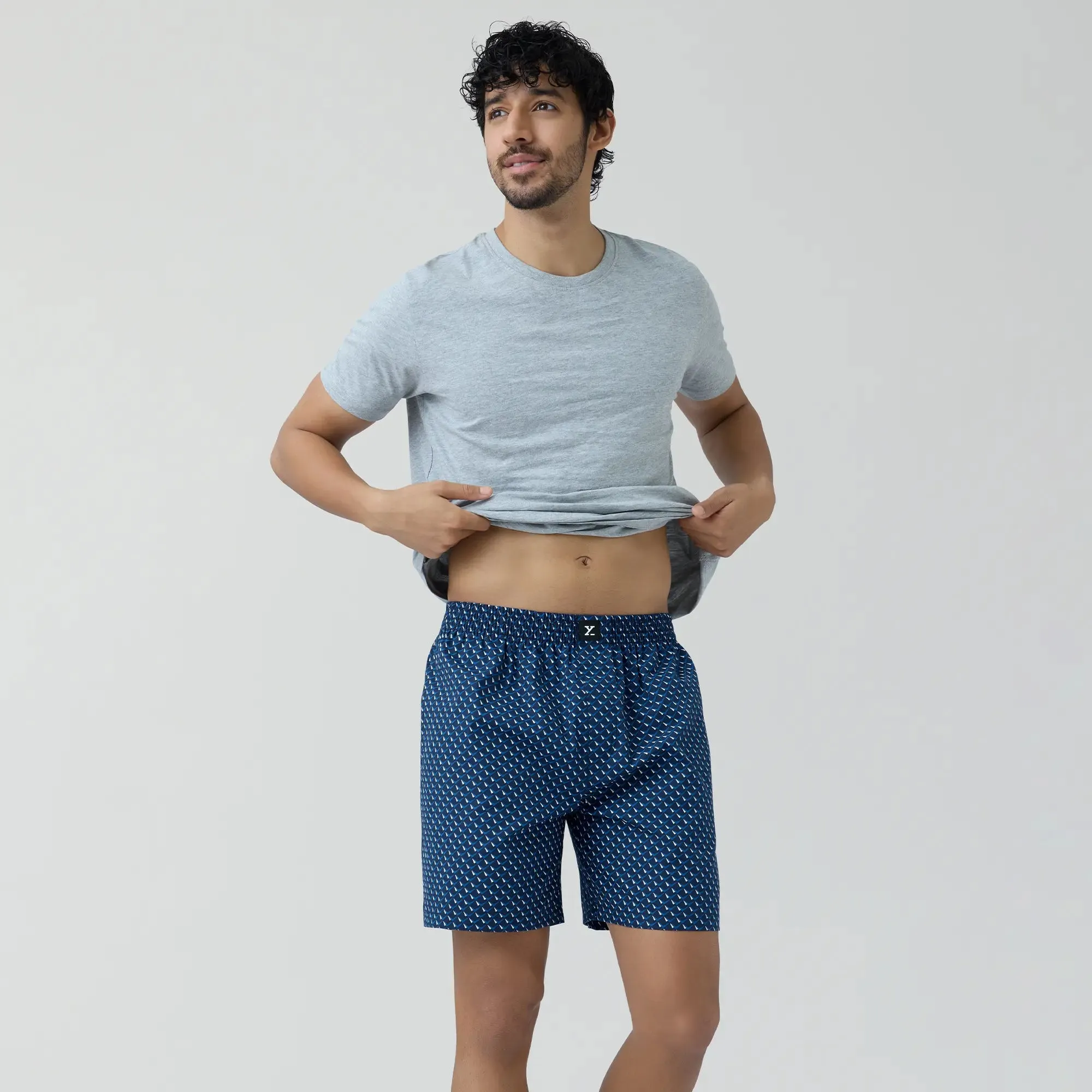 Flat 40% off on Astor Cotton Boxer Shorts Arrow Blue