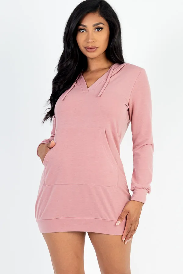 French Terry Hoodie Dress