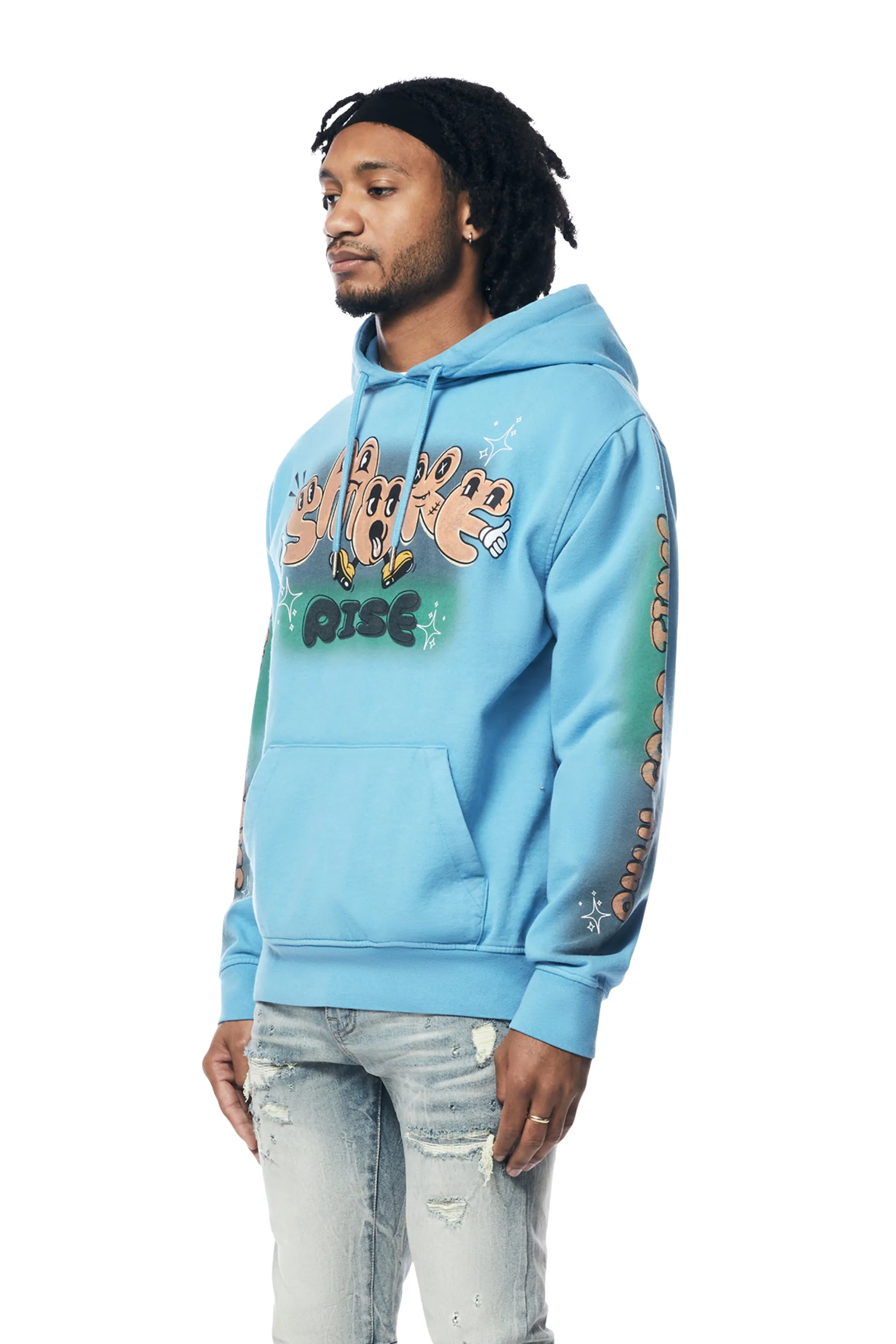 Fun French Terry Pullover Hoodie - Royal