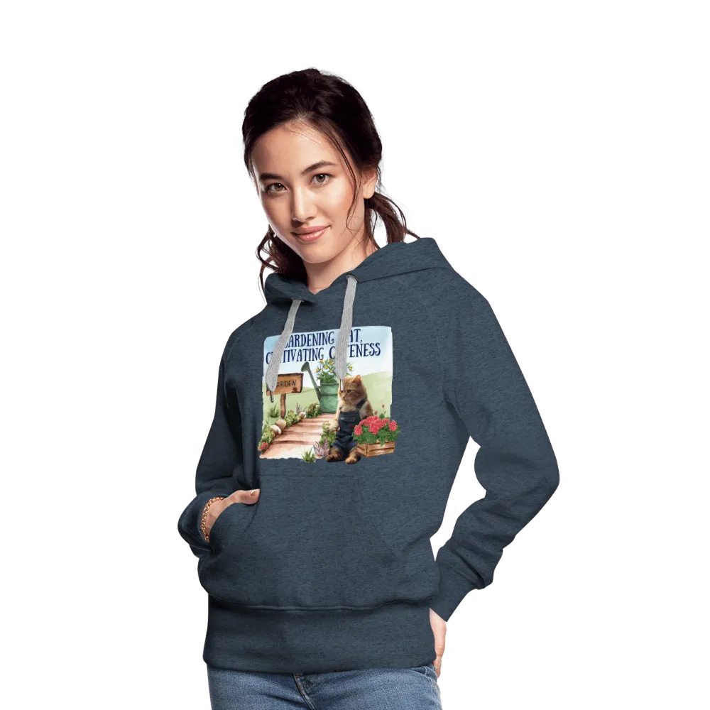 Gardening Cat, Cultivating Cuteness - Women’s Premium Hoodie