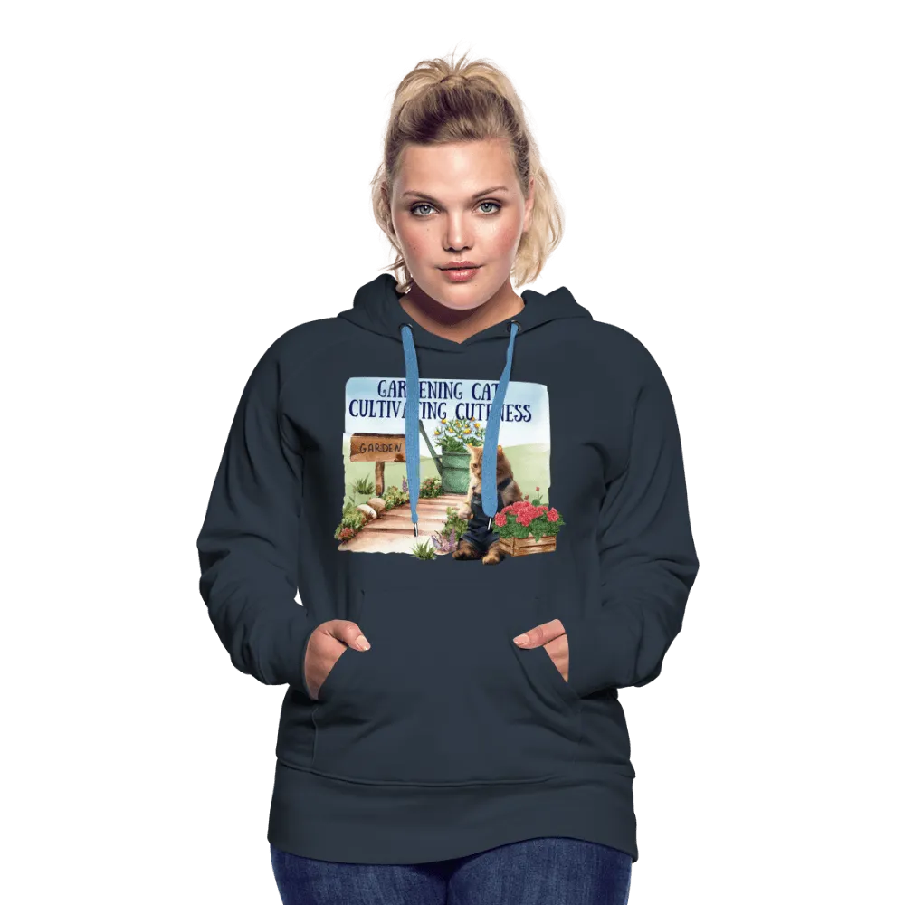 Gardening Cat, Cultivating Cuteness - Women’s Premium Hoodie