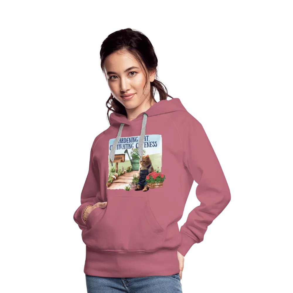 Gardening Cat, Cultivating Cuteness - Women’s Premium Hoodie