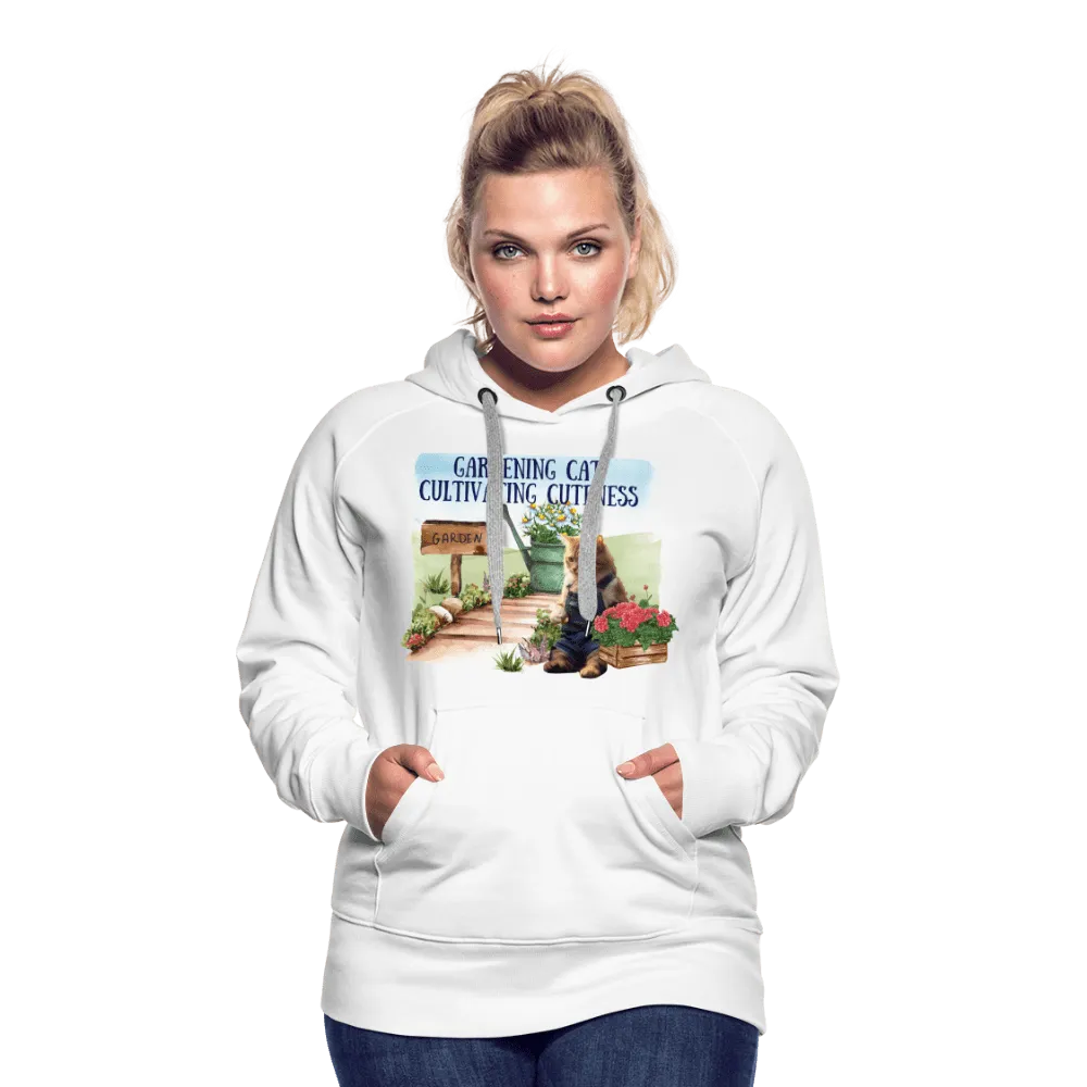 Gardening Cat, Cultivating Cuteness - Women’s Premium Hoodie