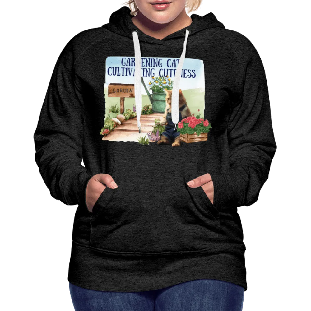 Gardening Cat, Cultivating Cuteness - Women’s Premium Hoodie