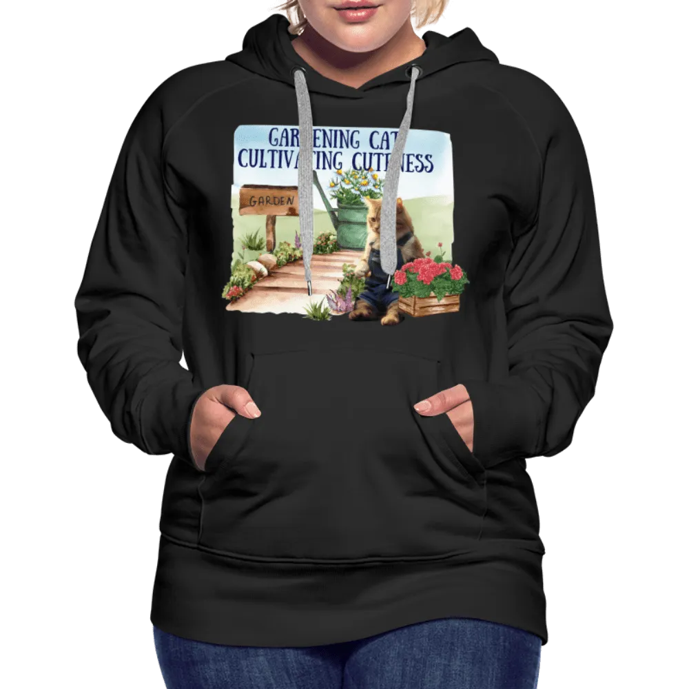 Gardening Cat, Cultivating Cuteness - Women’s Premium Hoodie