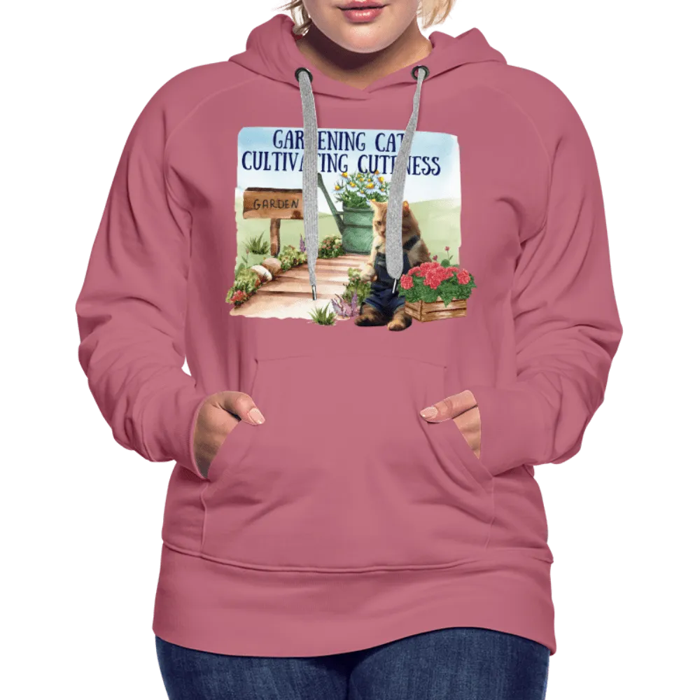 Gardening Cat, Cultivating Cuteness - Women’s Premium Hoodie