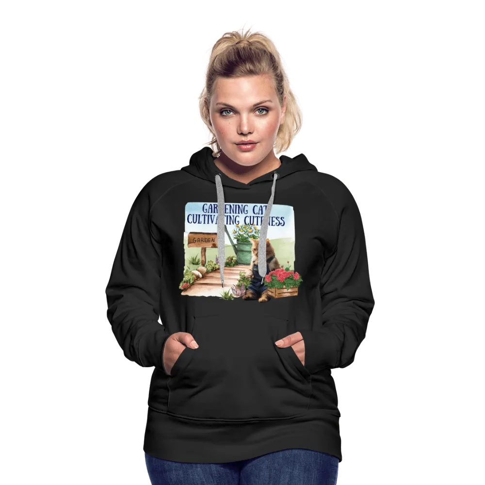 Gardening Cat, Cultivating Cuteness - Women’s Premium Hoodie