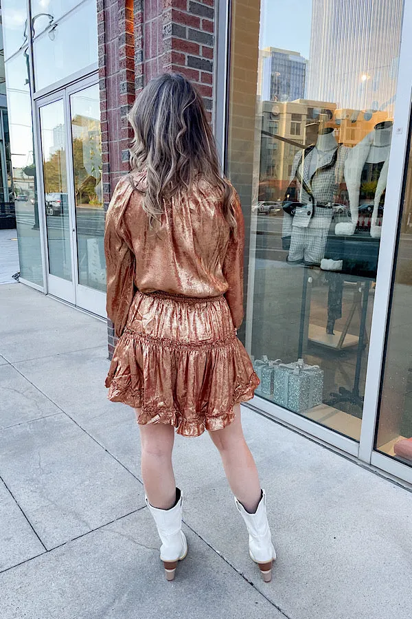 Golden Girl Tiered Dress