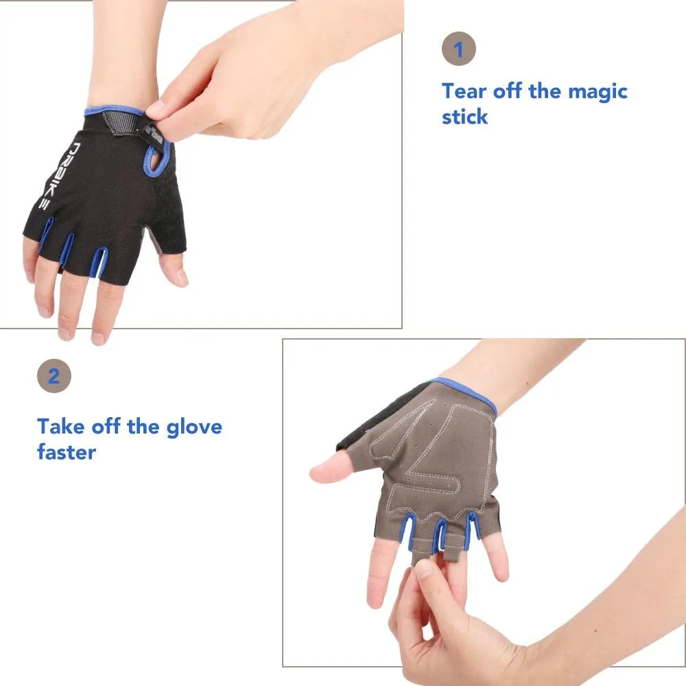 Half Finger Cycling Bike Gloves with Absorbing Sweat Design for Men and Women Bicycle Riding Outdoor Sports Accessories